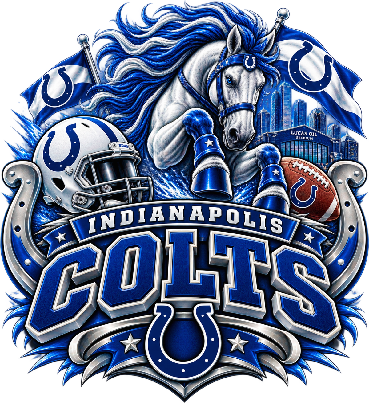 COLTS MALE Sports Theme Inspired Lithophane Lampshade