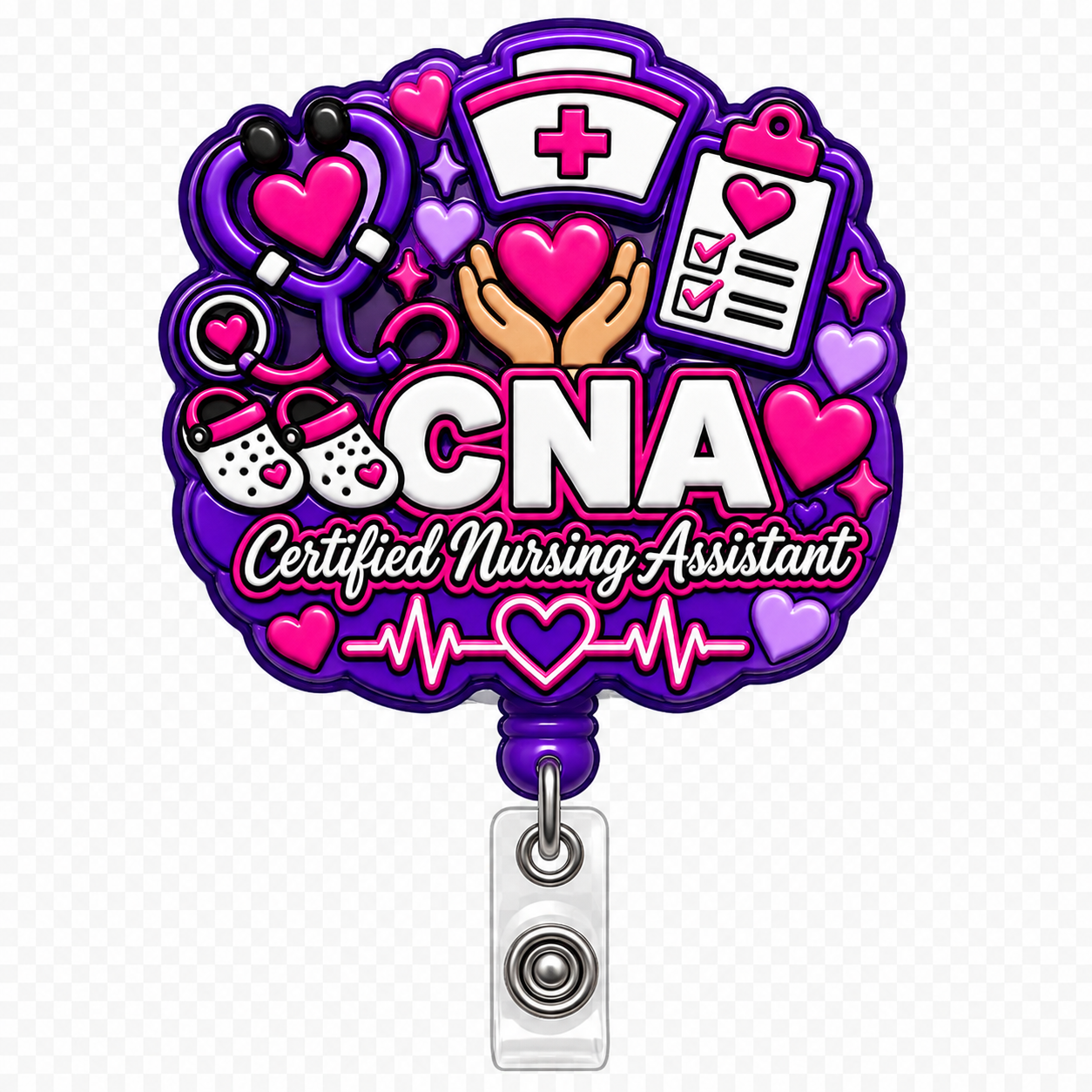 Medical Additional ID Badge Holder & Badge Reel Bundle – Set of 3 STL Files | 3D Print Digital Download (Copy)