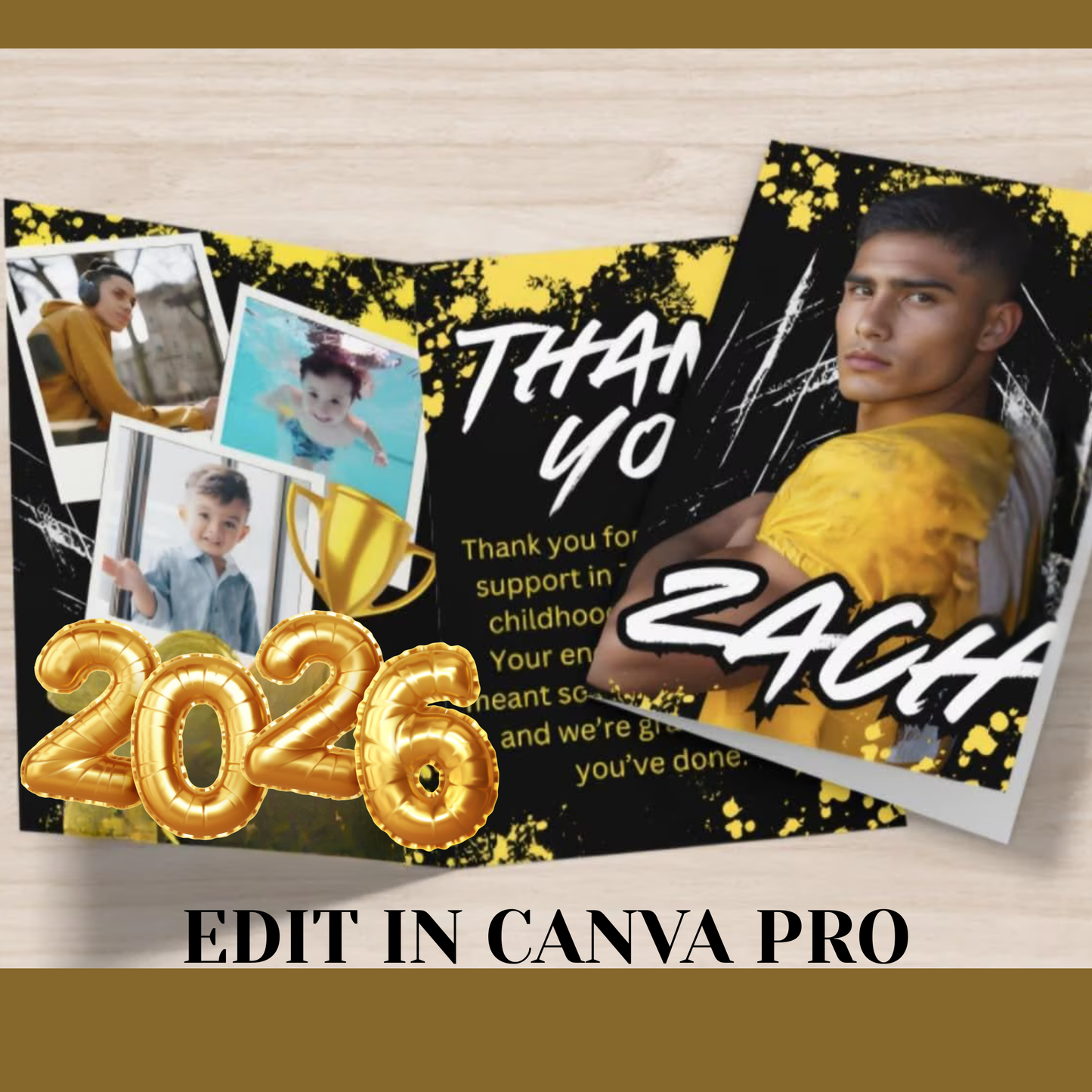 2026 Graduation Booklet Template | Editable Keepsake (Canva, Digital Download) (Copy) (Copy)