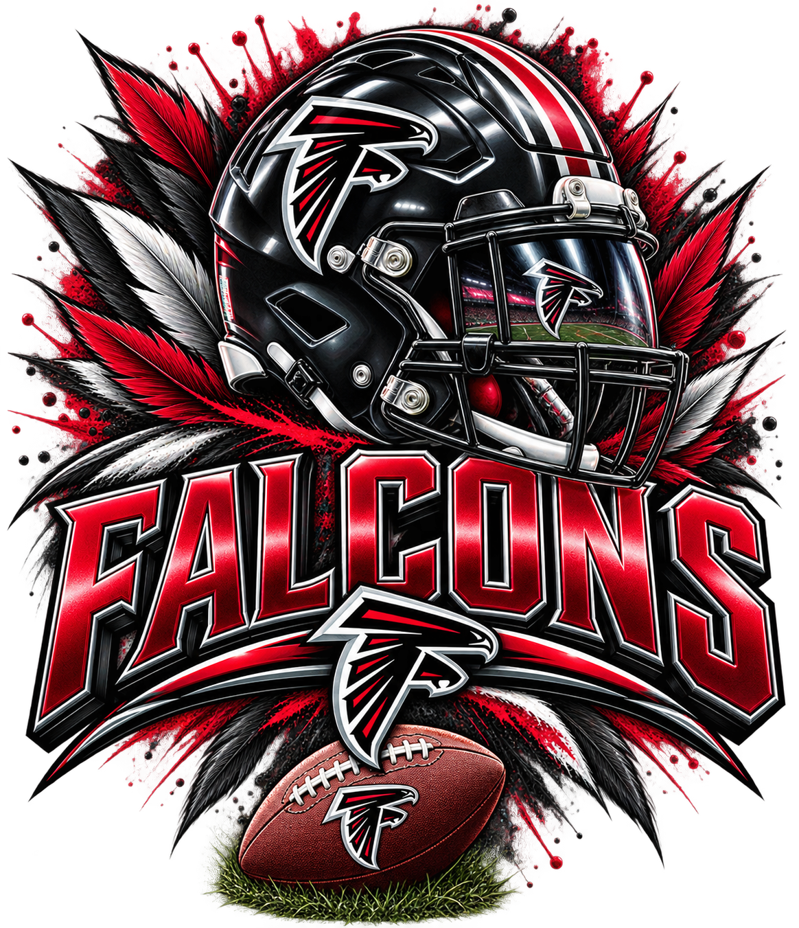 FALCONS MALE Sports Theme Inspired Lithophane Lampshade