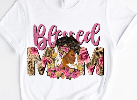 Blessed Mom Pink /10" Width DTF Transfer (E-16)