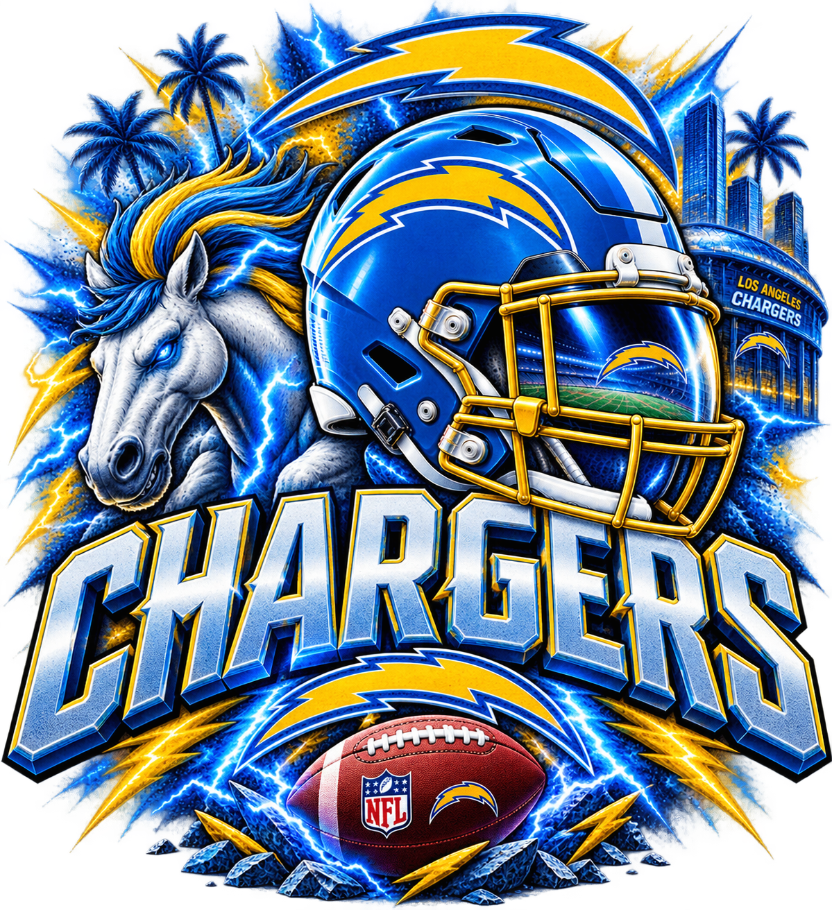 CHARGER MALE Sports Theme Inspired Lithophane Lampshade