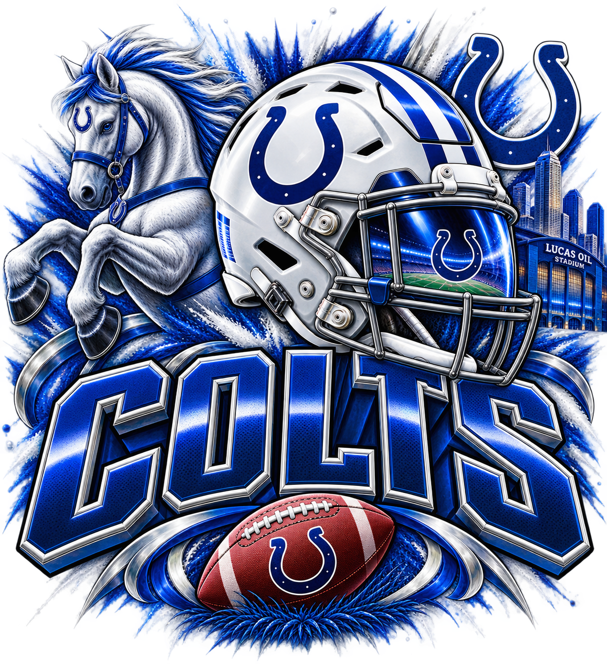 COLTS MALE Sports Theme Inspired Lithophane Lampshade