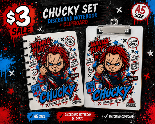 Chucky-Inspired A5 Discbound Notebook & Clipboard STL Set | Digital Download | $3 Sale
