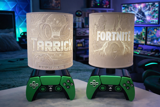 Personalized Gaming Lamp – Custom 3D Printed Video Game Night Light – Controller Base LED Lamp – Gamer Bedroom Decor – Custom Name Gift for Kids