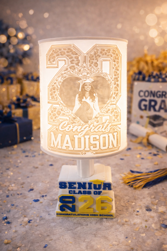 Custom Graduation Photo Lamp | Class of 2026 Senior  | Personalized Grad Gift | Senior Keepsake Lamp | High School or College Graduation