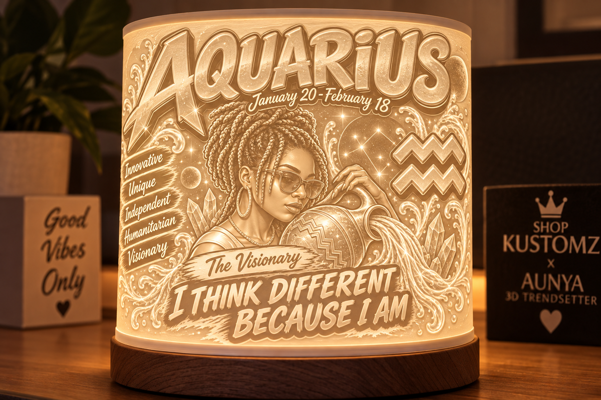 Zodiac Lithophane Lampshade STL Bundle 2 | All 12 Zodiac Signs | 3D Printable Digital Files (Copy)