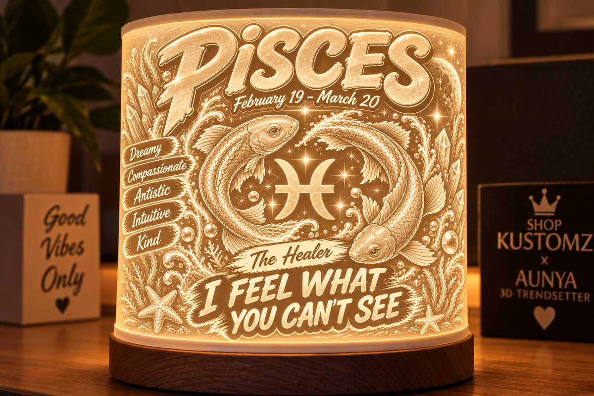 Zodiac Lithophane Lampshade STL Bundle 2 | All 12 Zodiac Signs | 3D Printable Digital Files (Copy)