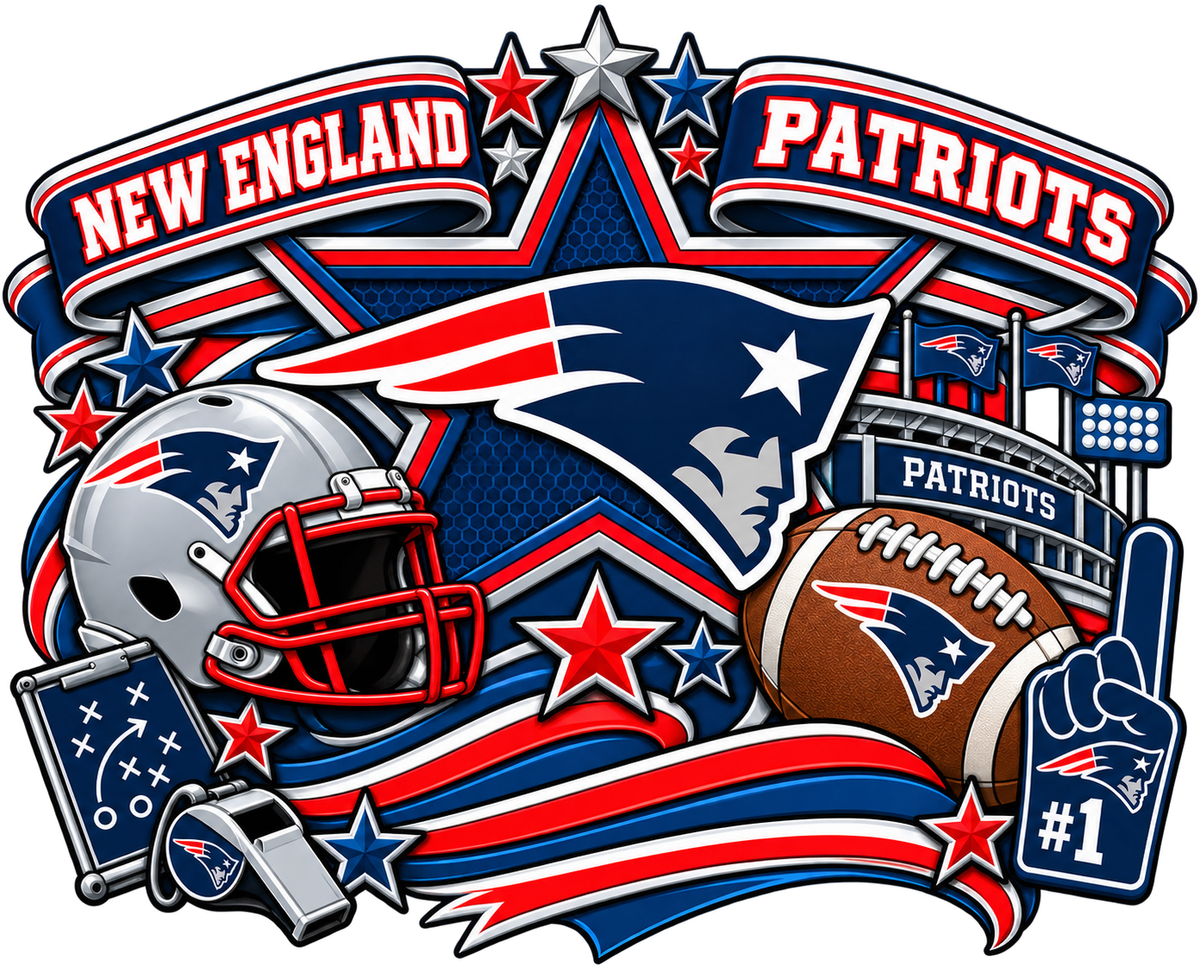 Patriots Female Sports Theme Inspired Lithophane Lampshade