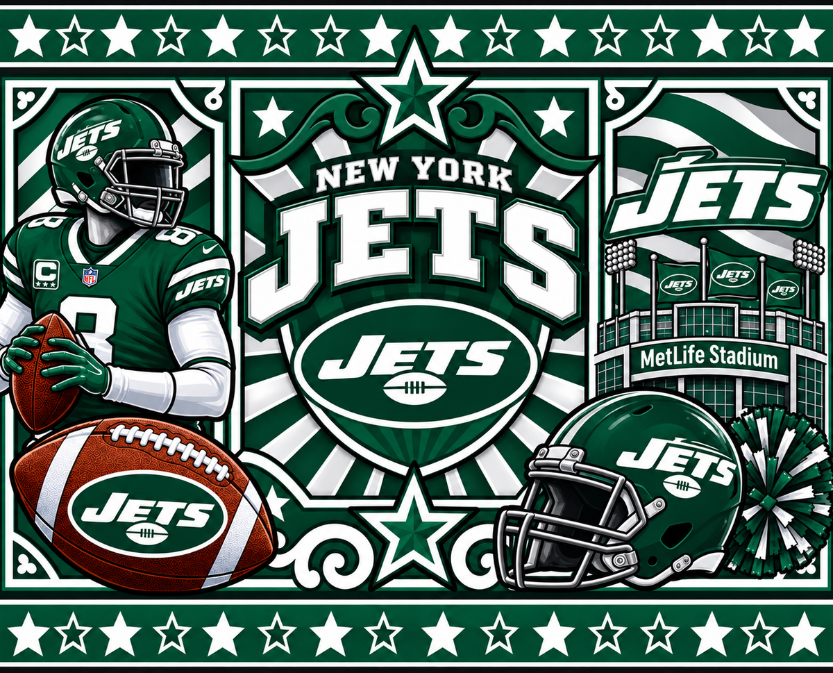 JETS Female Sports Theme Inspired Lithophane Lampshade