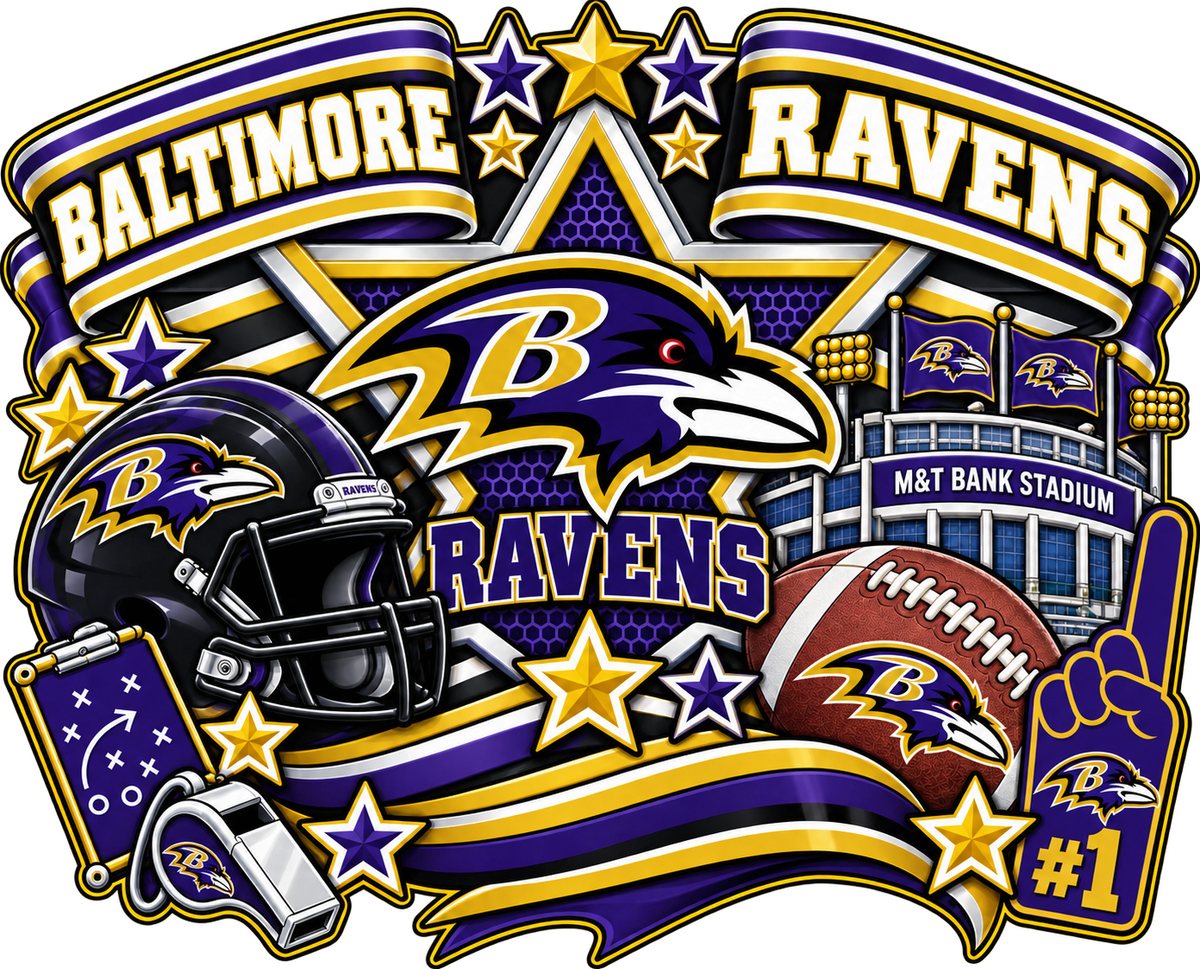 RAVENS Female Sports Theme Inspired Lithophane Lampshade
