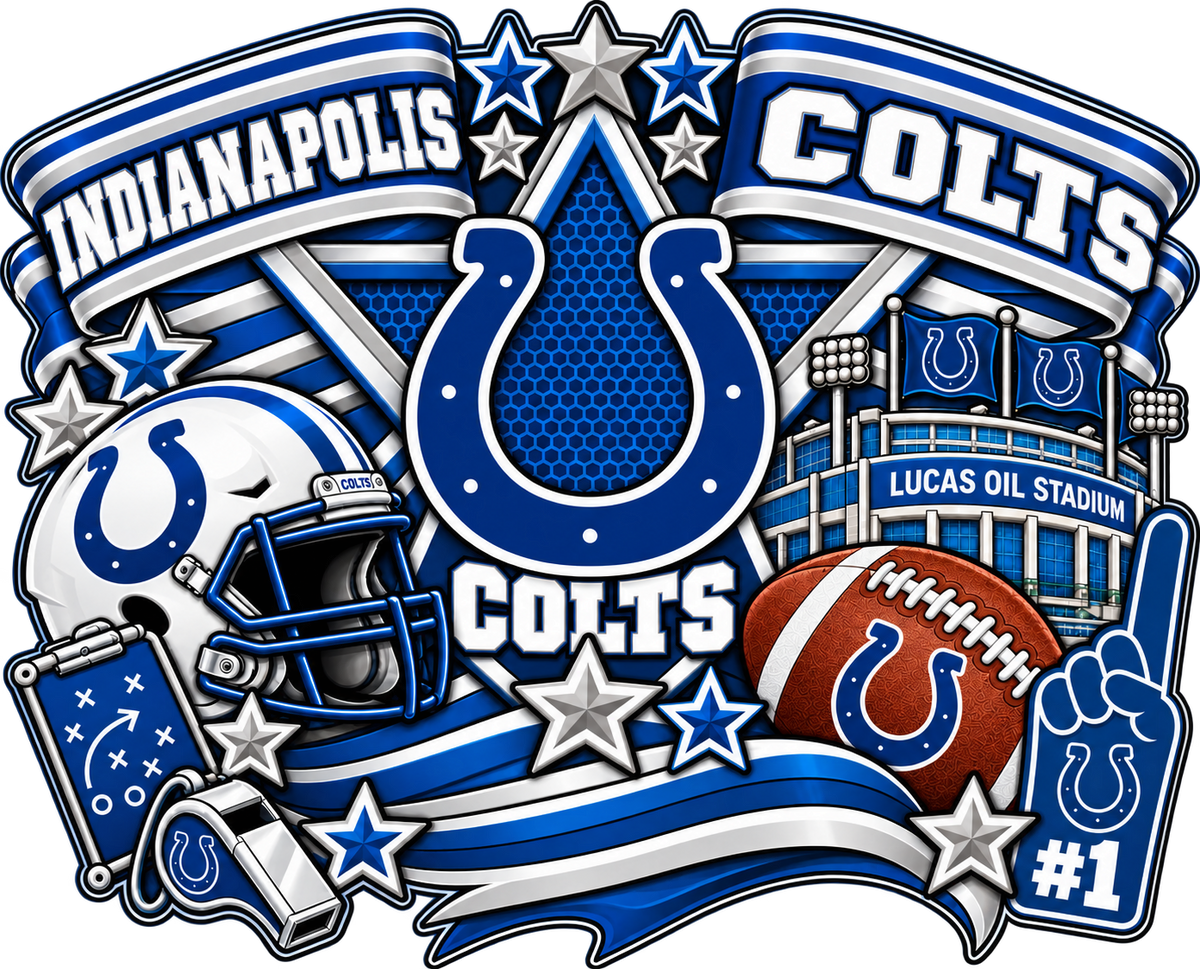 COLTS Female Sports Theme Inspired Lithophane Lampshade