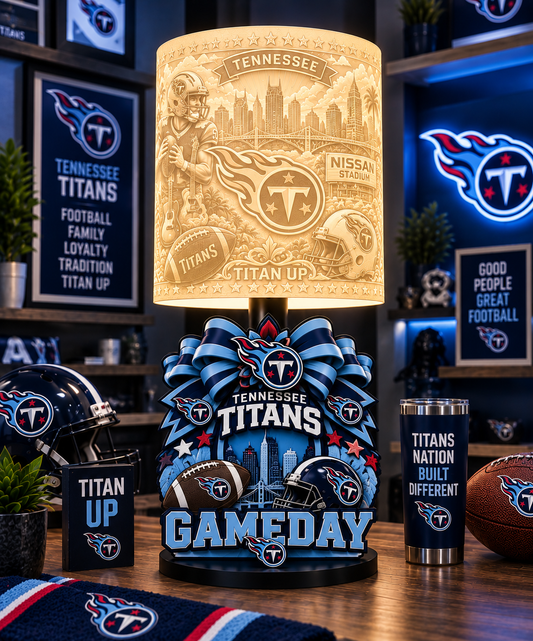 TITANS Sports Theme Inspired Lithophane Lampshade