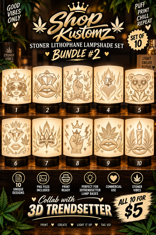 STONER #2 LITHOPHANE LAMPSHADE BUNDLE – SET OF 10