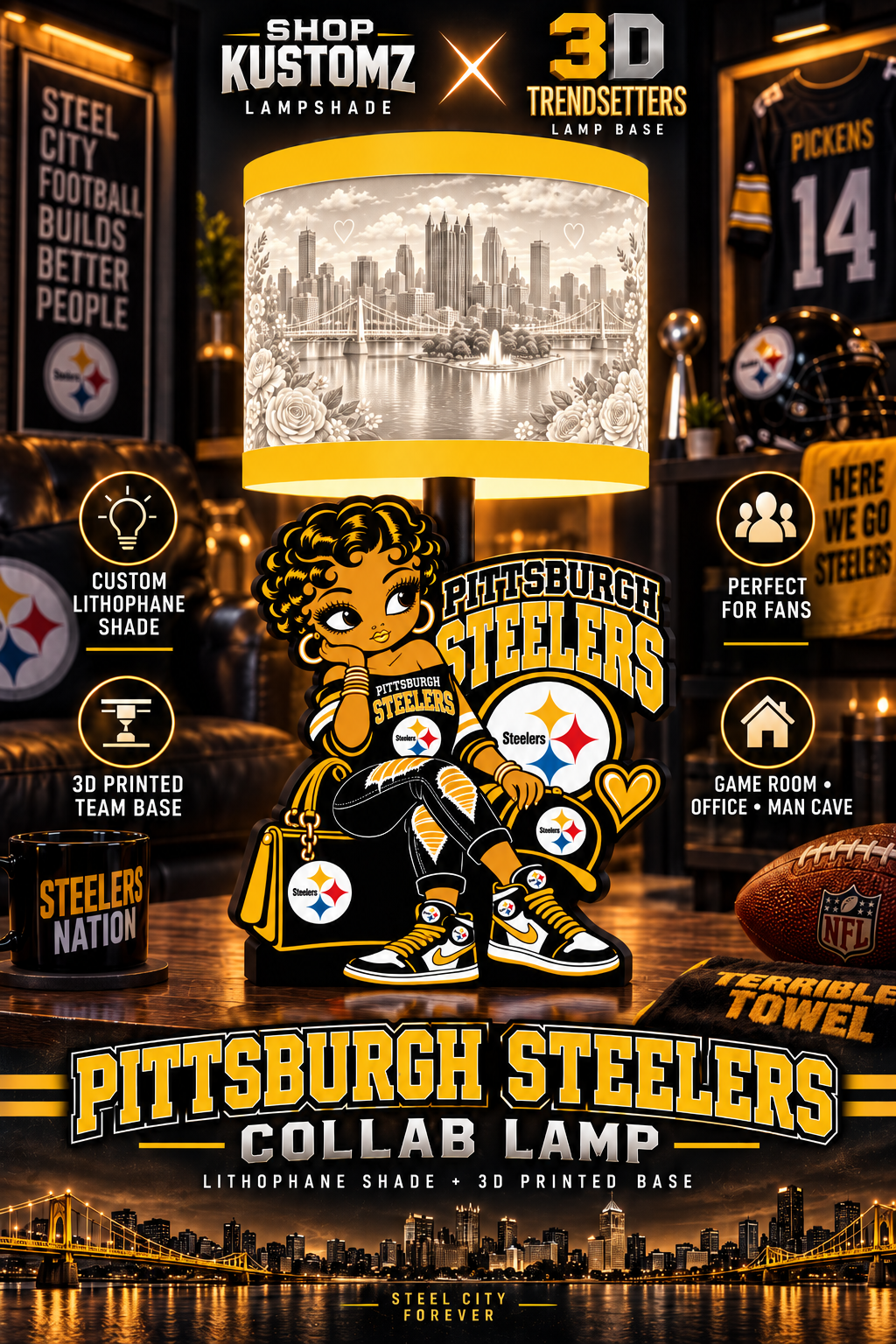 Betty Game Day Glam Lampshade Collection
