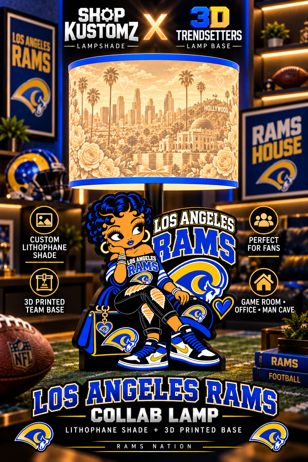 Betty Game Day Glam Lampshade Collection
