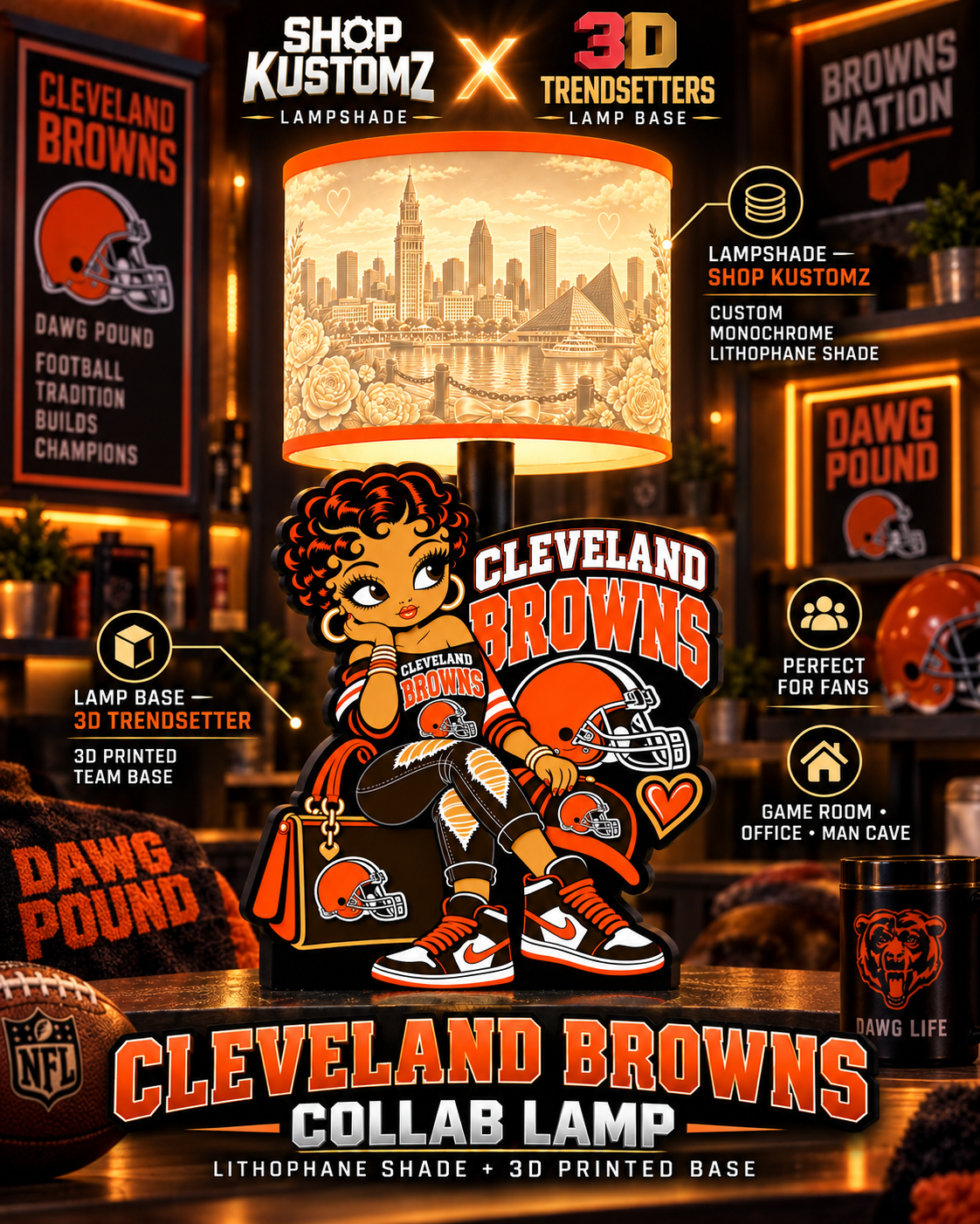 Betty Game Day Glam Lampshade Collection