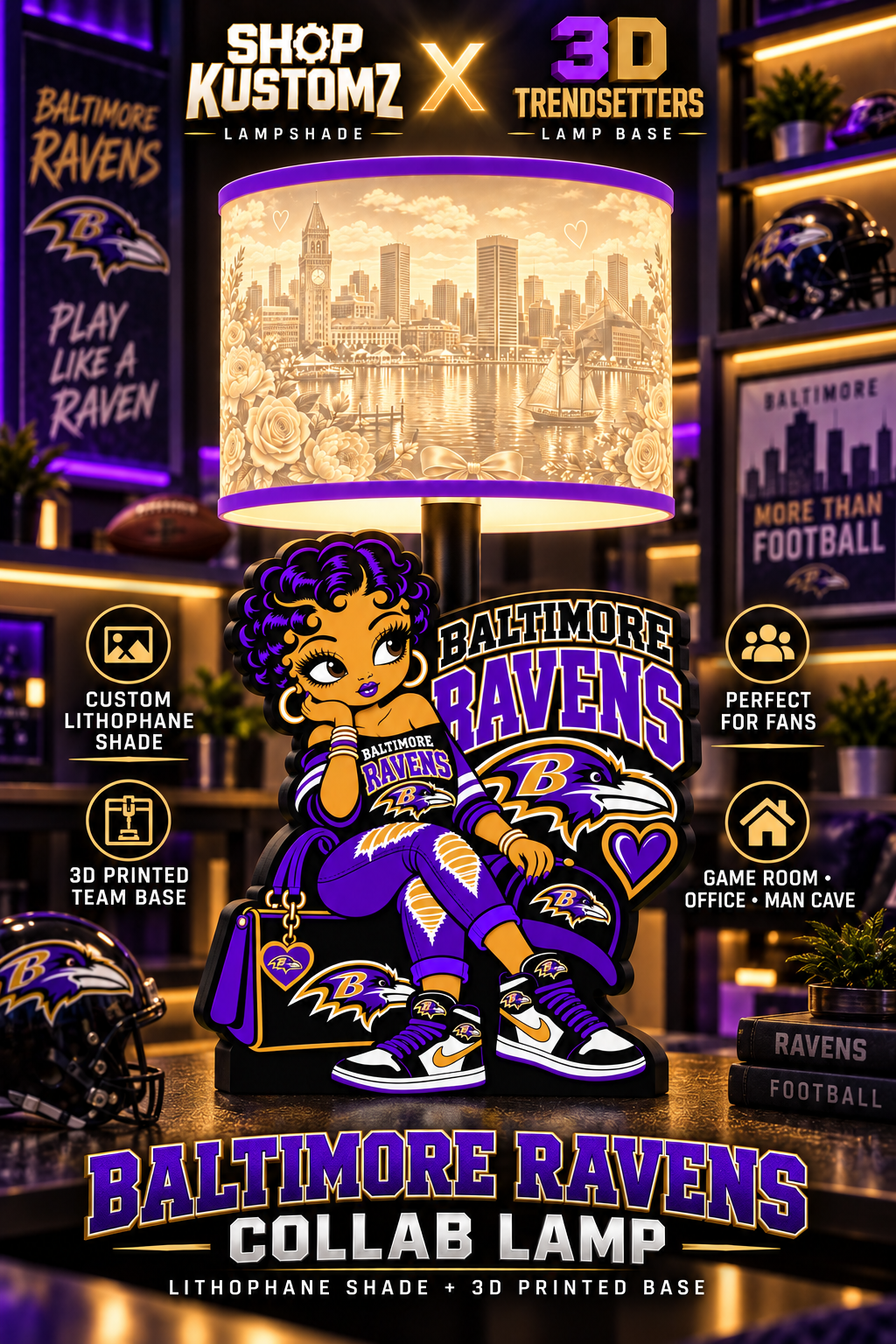 Betty Game Day Glam Lampshade Collection
