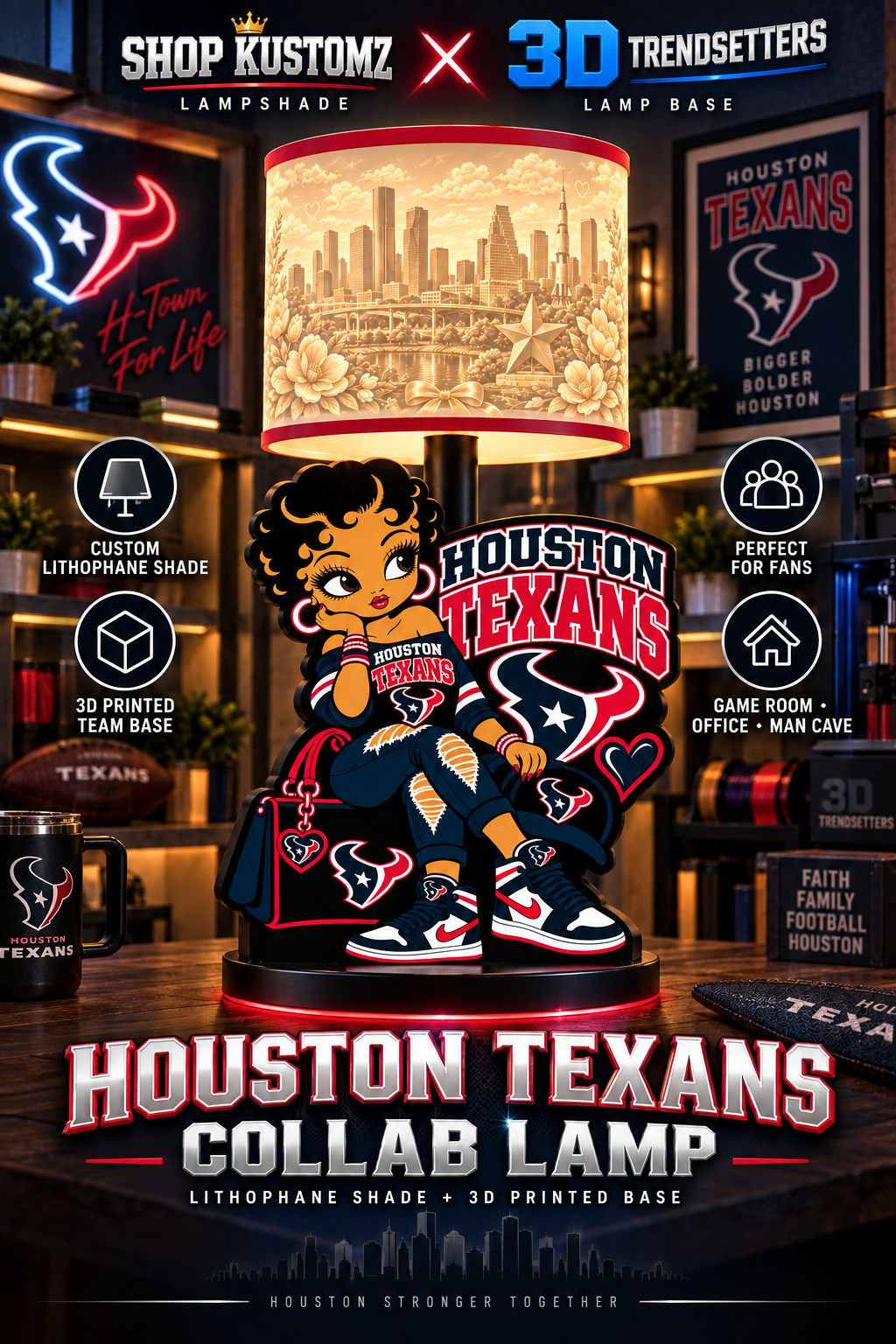 Betty Game Day Glam Lampshade Collection