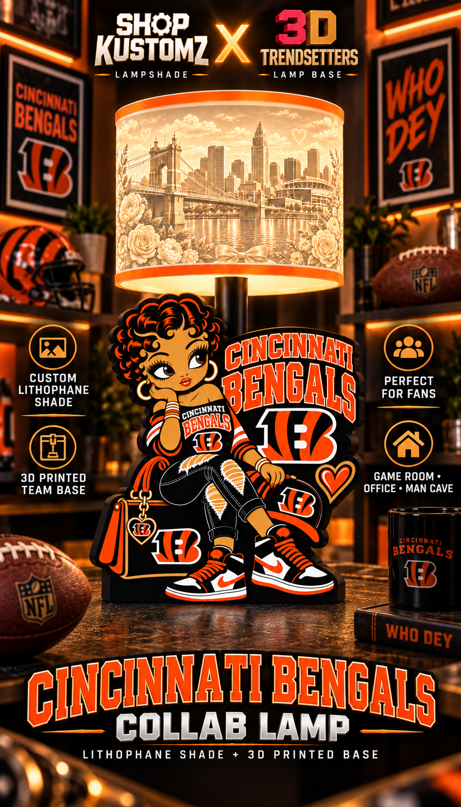 Betty Game Day Glam Lampshade Collection