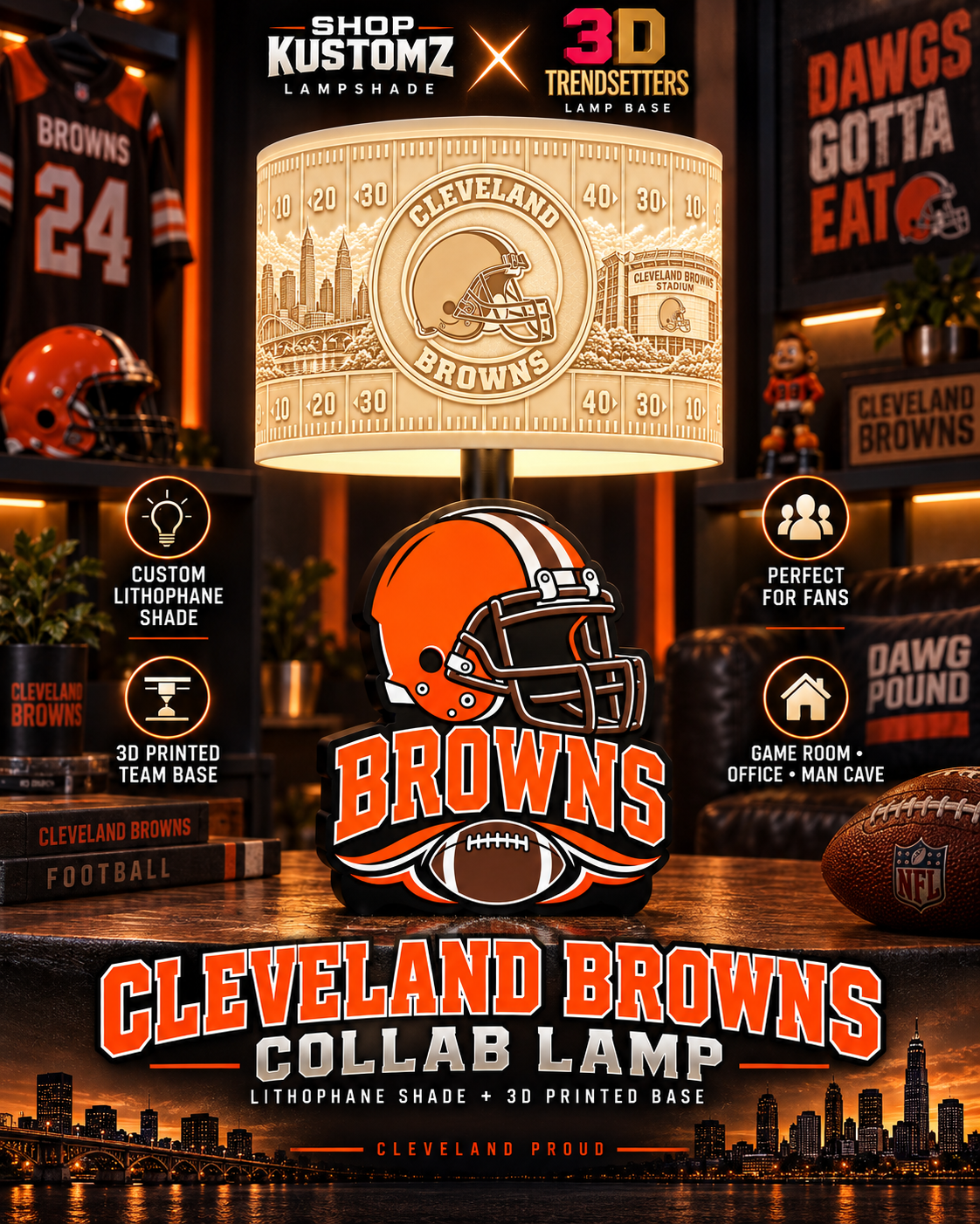 32-Team Football Lamp Shade Bundle| 32 3MF Files | Digital Download Sports Theme Inspired Lithophane Lampshade