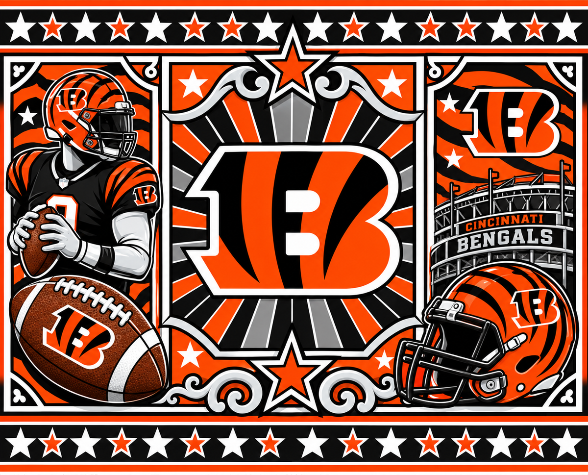 BENGALS Female Sports Theme Inspired Lithophane Lampshade