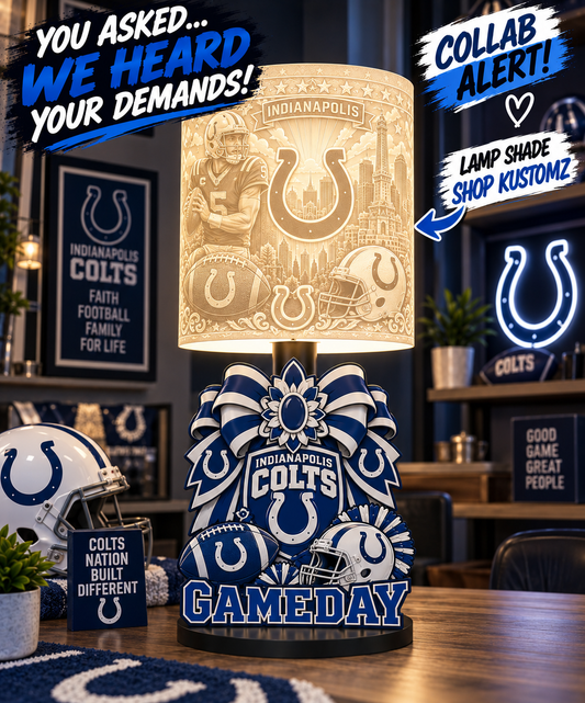 COLTS Female Sports Theme Inspired Lithophane Lampshade