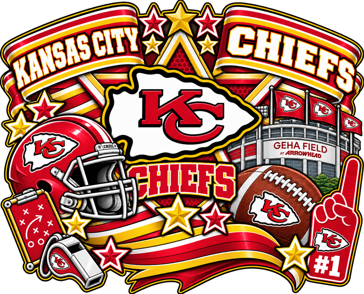 CHIEFS Female Sports Theme Inspired Lithophane Lampshade