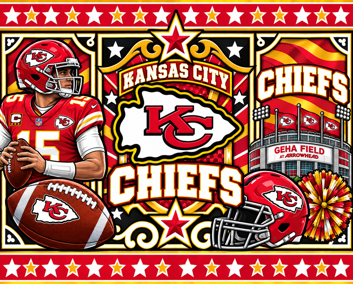 CHIEFS Female Sports Theme Inspired Lithophane Lampshade