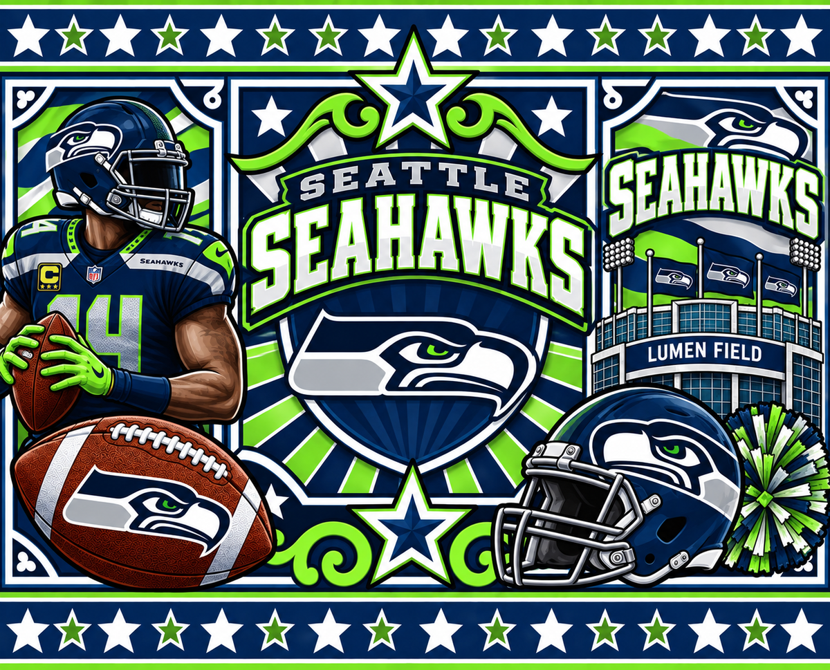 SEAHAWKS Female Sports Theme Inspired Lithophane Lampshade