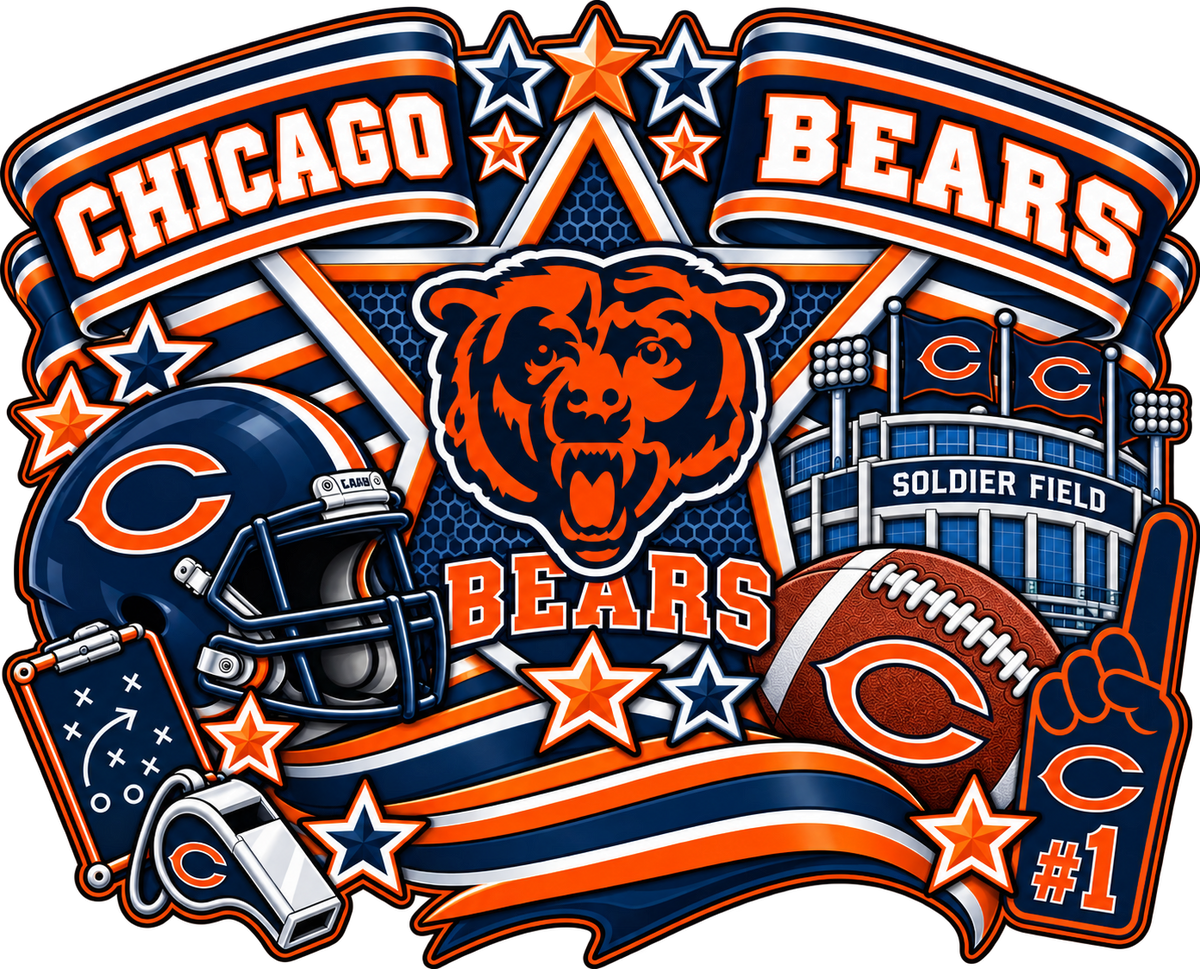 Bears Female Sports Theme Inspired Lithophane Lampshade
