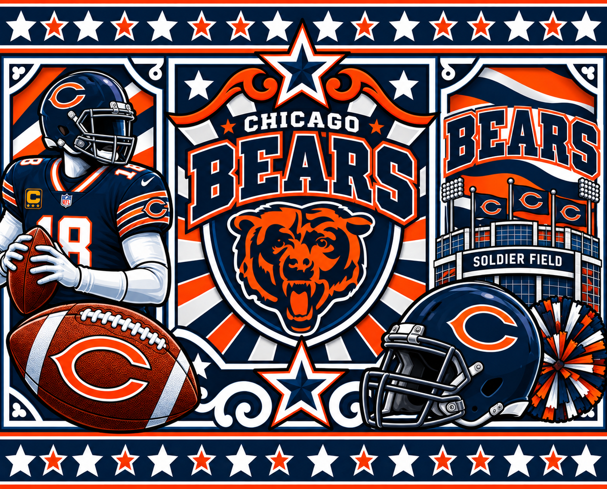 Bears Female Sports Theme Inspired Lithophane Lampshade