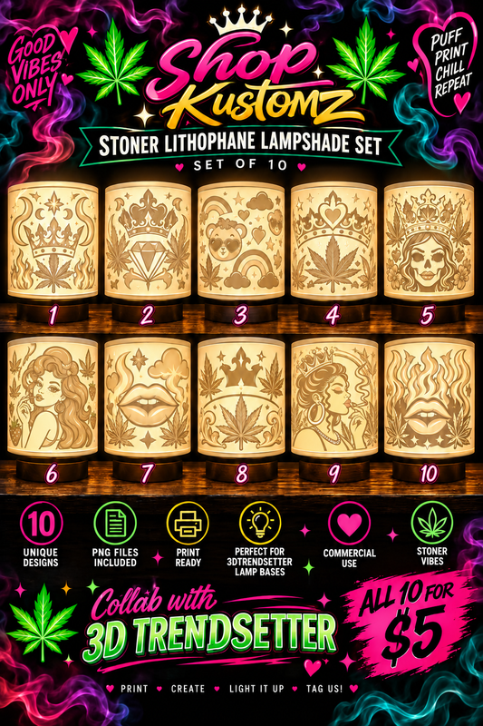 STONER #1 LITHOPHANE LAMPSHADE BUNDLE – SET OF 10