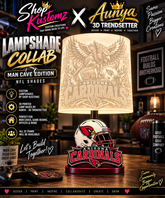CARDINAL Male Sports Theme Inspired Lithophane Lampshade