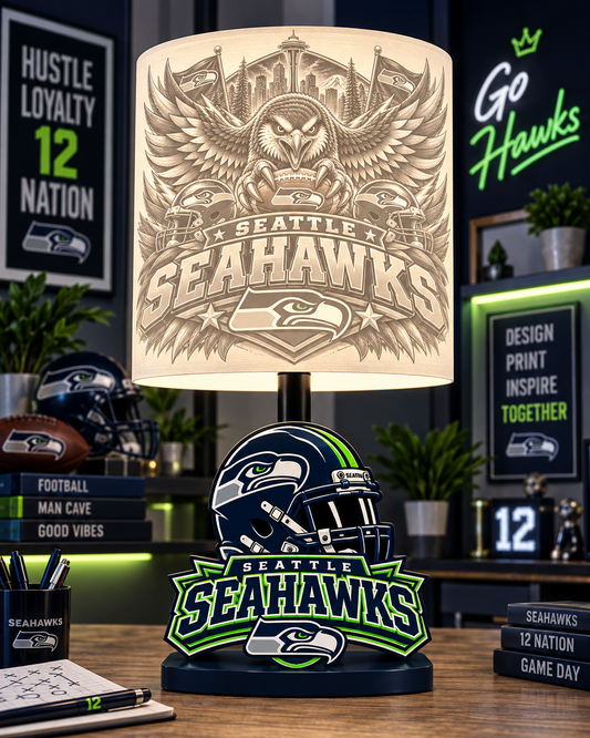 SEAHAWKS MALE Sports Theme Inspired Lithophane Lampshade