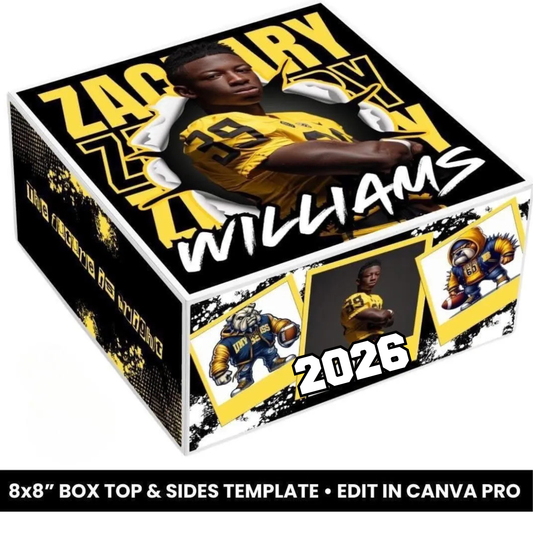 Grad Box set of 3 designs, Grad Gift Box, Class of 2026, Gift Box Template, Personalized Grad Box, Digital Download, Editable Canva Template (Copy)