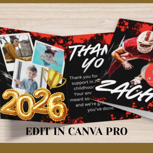 2026 Graduation Booklet Template | Editable Keepsake (Canva, Digital Download) (Copy)