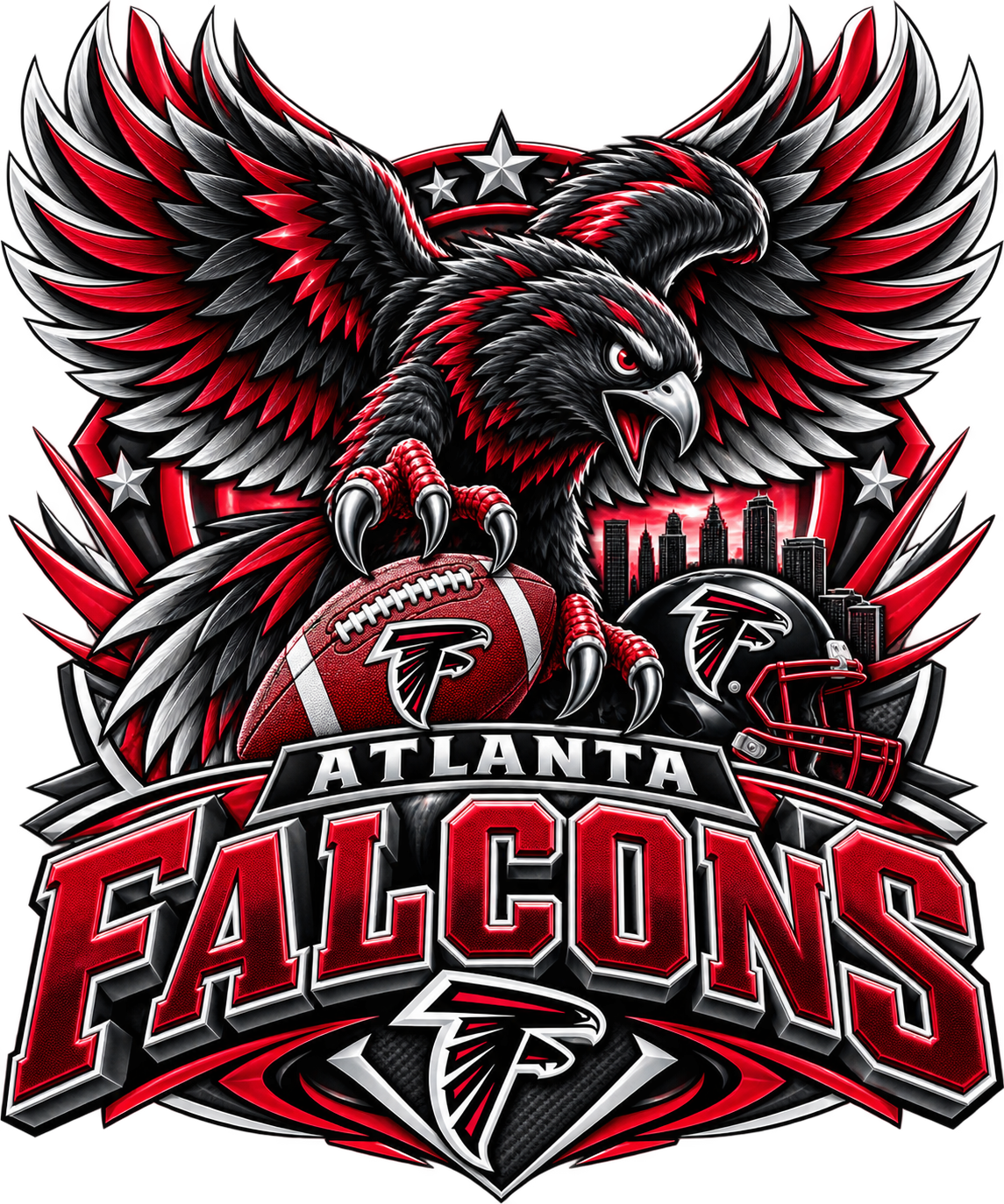 FALCONS MALE Sports Theme Inspired Lithophane Lampshade