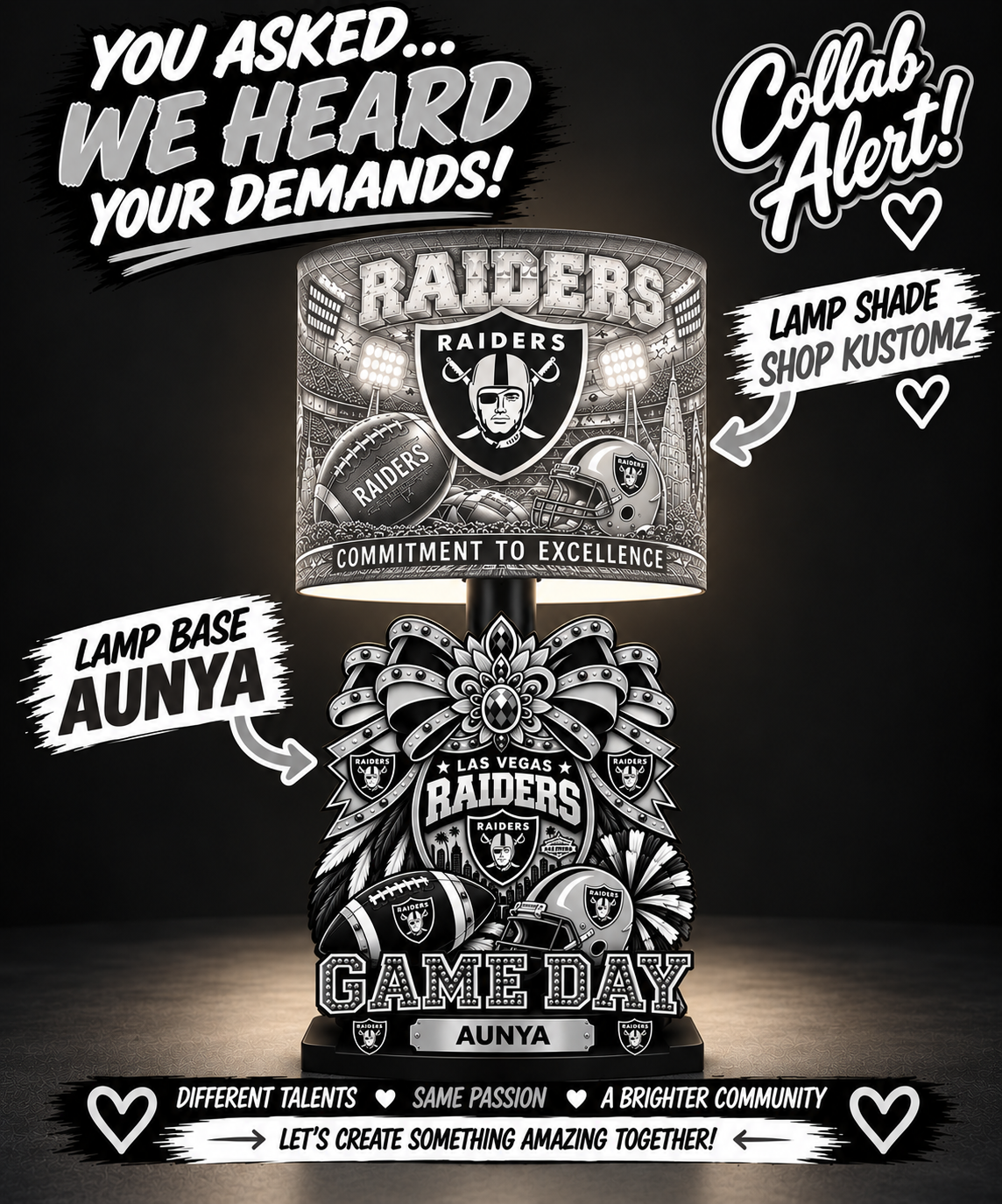 RAIDER Female Sports Theme Inspired Lithophane Lampshade