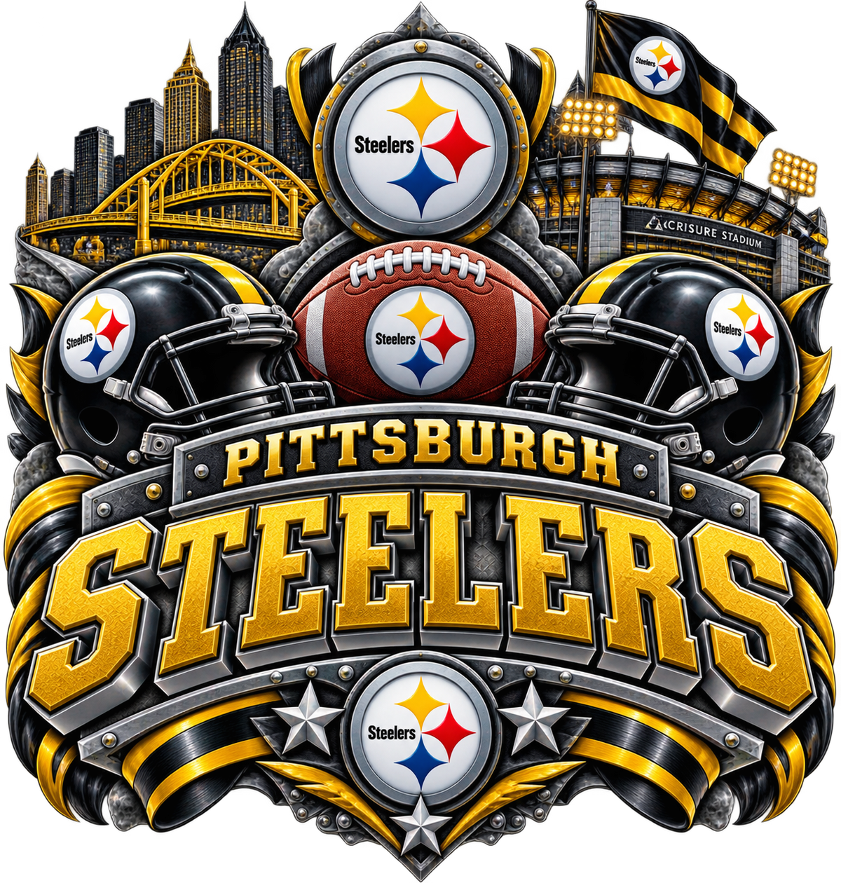 STEELERS MALE Sports Theme Inspired Lithophane Lampshade