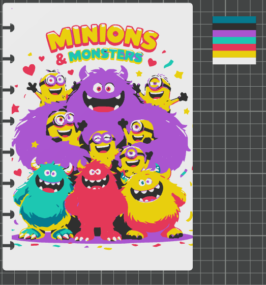 MINION NOTEBOOKS STL BUNDLE (5-6 COLOR DESIGNS)