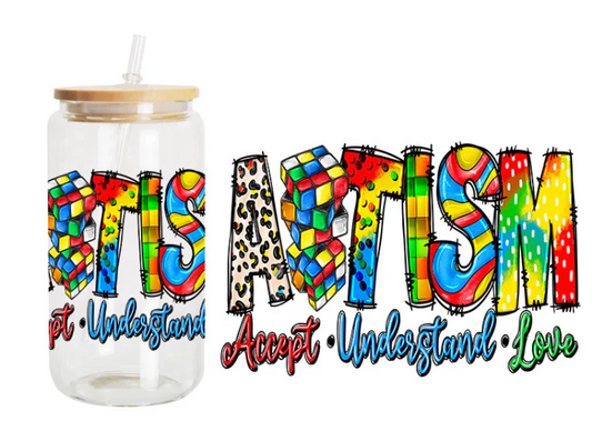 Understanding Autism/ UV DTF Transfer 6" Width 4" Height (DD-5)