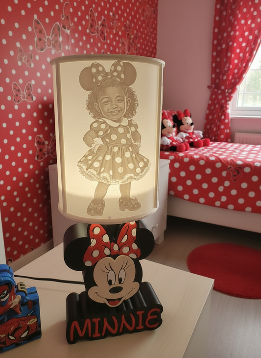 Custom  Character Theme Photo Night Light Lamp | Personalized Gift Lamp | Photo Shade + Custom Design