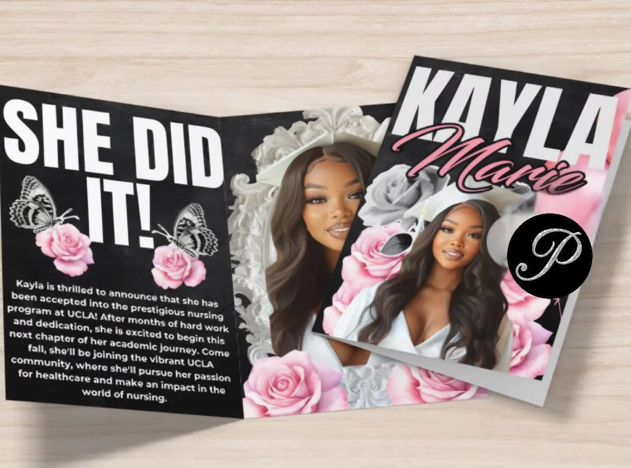 2026 Graduation Booklet Template | Editable Keepsake (Canva, Digital Download)